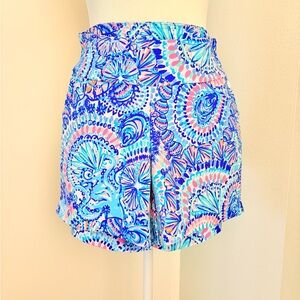 Lilly Pulitzer Blue & Pink Printed High-Waist Skort